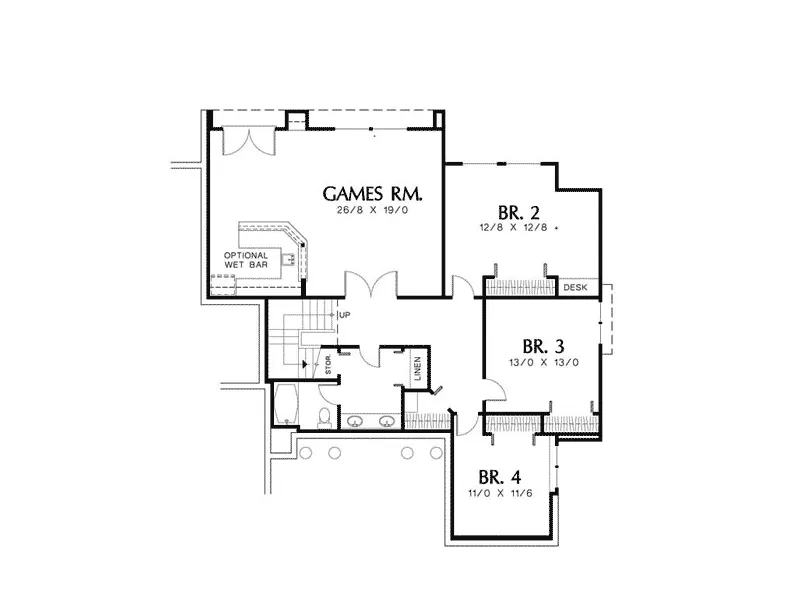 European House Plan Lower Level Floor - Clarita Manor Luxury Home 011S-0006 - Search House Plans and More