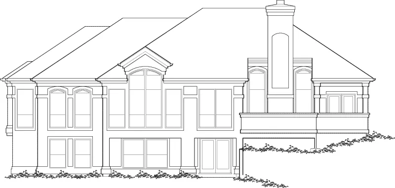 European House Plan Rear Elevation - Clarita Manor Luxury Home 011S-0006 - Search House Plans and More