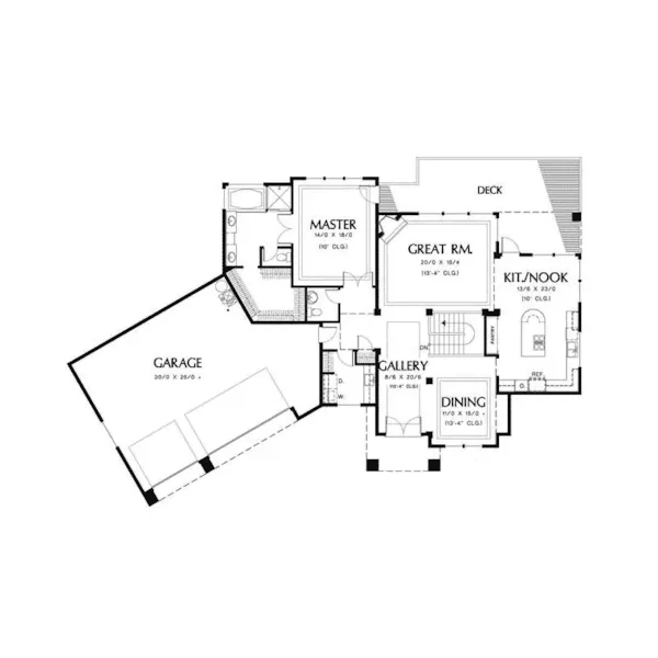 Rustic House Plan First Floor - Grass Valley Manor Luxury Home 011S-0008 - Search House Plans and More