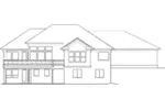 Craftsman House Plan Rear Elevation - Grass Valley Manor Luxury Home 011S-0008 - Search House Plans and More