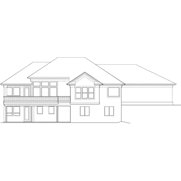 Rustic House Plan Rear Elevation - Grass Valley Manor Luxury Home 011S-0008 - Search House Plans and More