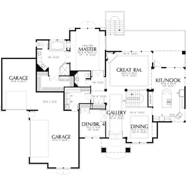 Luxury House Plan First Floor - Hortense Hill Luxury Home 011S-0009 - Search House Plans and More