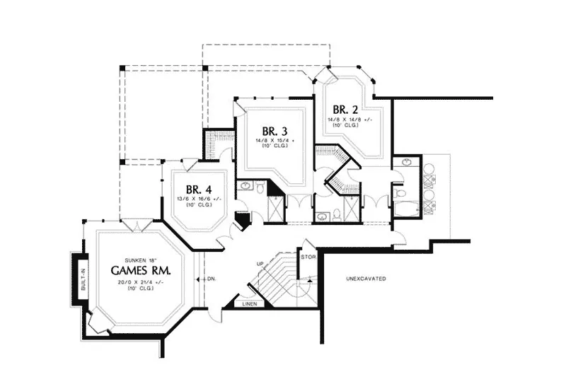 Ranch House Plan Second Floor - Hamptonview Luxury Home 011S-0015 - Search House Plans and More