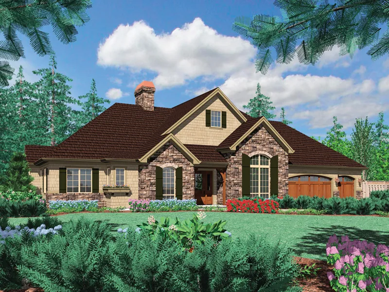 Country French House Plan Front Image - Vineda Country French Home 011S-0016 - Shop House Plans and More