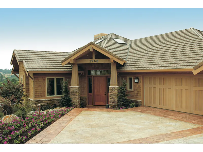 Rustic House Plan Front Photo 07 - Juntara Craftsman Shingle Home 011S-0017 - Search House Plans and More