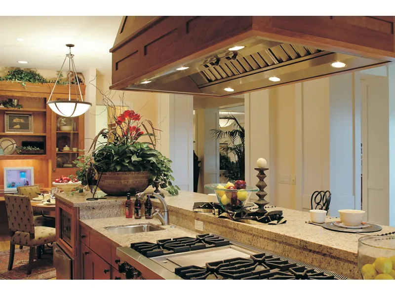 Shingle House Plan Kitchen Photo 03 - Juntara Craftsman Shingle Home 011S-0017 - Search House Plans and More