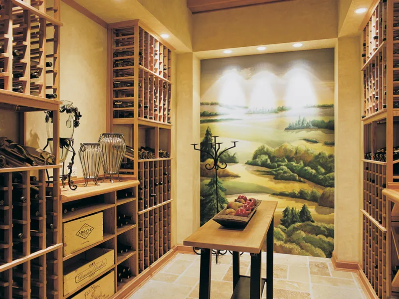 Shingle House Plan Wine Cellar Photo - Juntara Craftsman Shingle Home 011S-0017 - Search House Plans and More