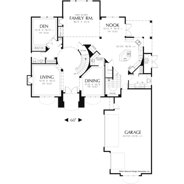 Sunbelt House Plan First Floor - Fall Brook Luxury Home 011S-0020 - Shop House Plans and More