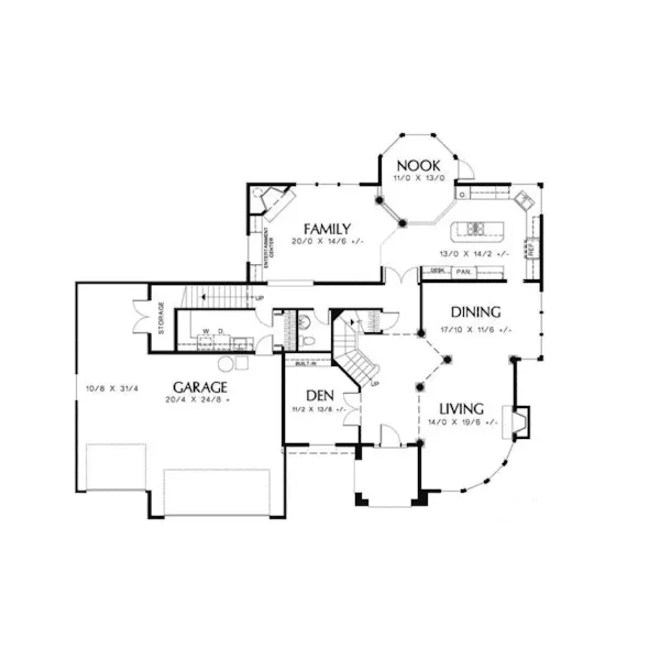 Contemporary House Plan First Floor - Glacierhill Point Luxury Home 011S-0022 - Search House Plans and More