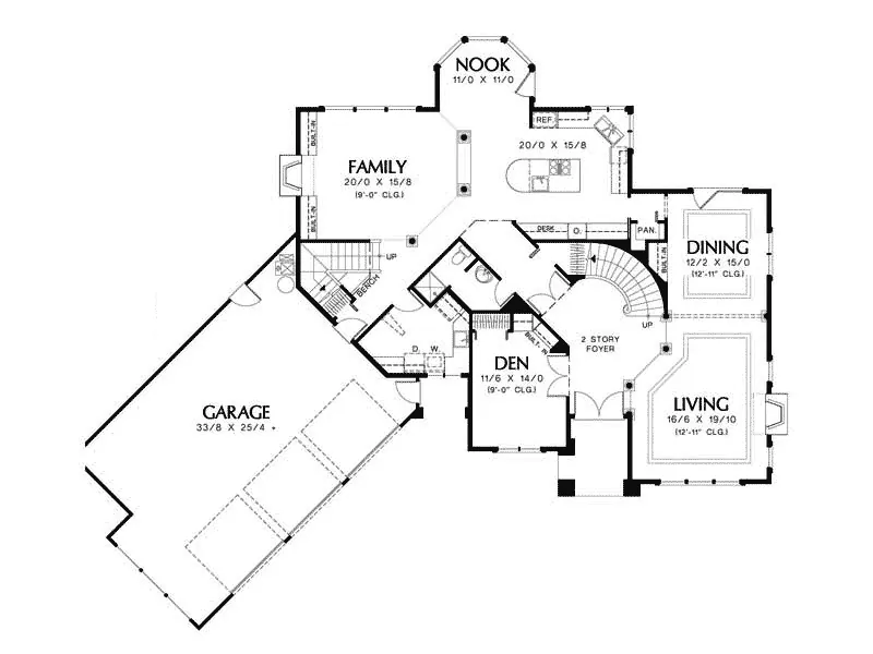 European House Plan First Floor - Cunningham Manor Luxury Home 011S-0024 - Search House Plans and More