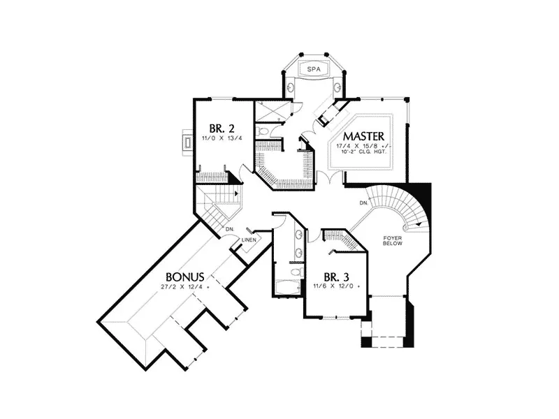 Luxury House Plan Second Floor - Cunningham Manor Luxury Home 011S-0024 - Search House Plans and More