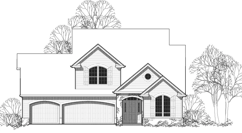 European House Plan Front Elevation - Cunningham Manor Luxury Home 011S-0024 - Search House Plans and More