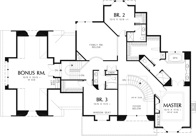 European House Plan Second Floor - Sutter Place Craftsman Home 011S-0026 - Shop House Plans and More