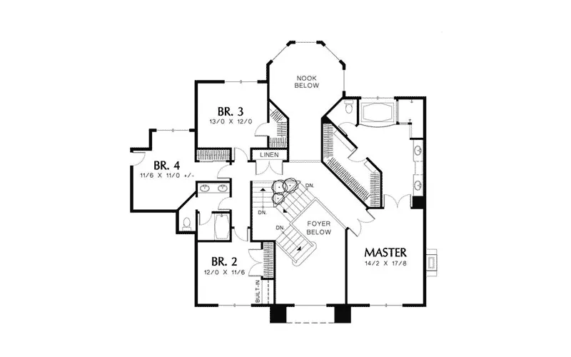 Florida House Plan Second Floor - Milan Manor Luxury Home 011S-0027 - Shop House Plans and More