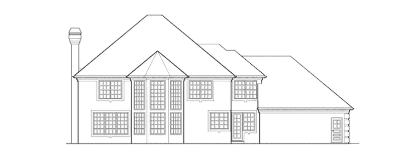 Florida House Plan Rear Elevation - Milan Manor Luxury Home 011S-0027 - Shop House Plans and More