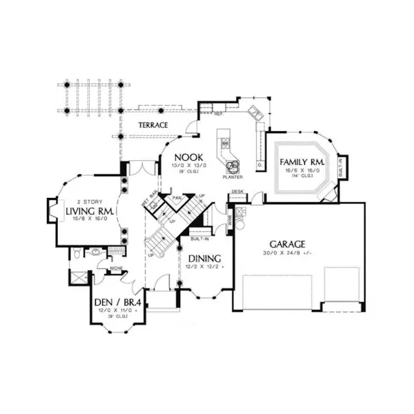 Country French House Plan First Floor - Mineralhill Luxury Home 011S-0028 - Shop House Plans and More