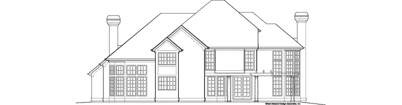 Country French House Plan Rear Elevation - Mineralhill Luxury Home 011S-0028 - Shop House Plans and More