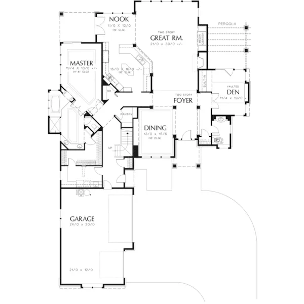 Luxury House Plan First Floor - Stewart Point Luxury Home 011S-0032 - Shop House Plans and More