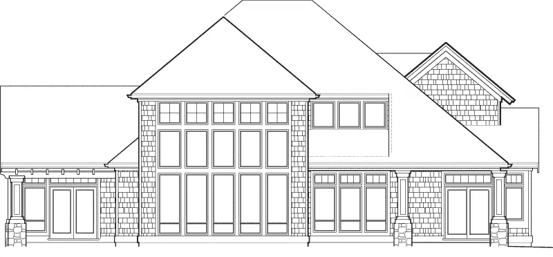Luxury House Plan Rear Elevation - Westaire Hill Luxury Style Home 011S-0033 - Shop House Plans and More
