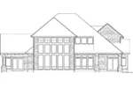 Craftsman House Plan Rear Elevation - Westaire Hill Luxury Style Home 011S-0033 - Shop House Plans and More