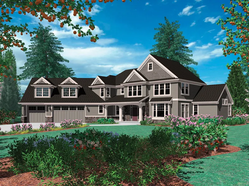 Luxury House Plan Front Image - Savoy Hill Arts & Crafts Home 011S-0034 - Shop House Plans and More