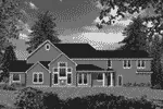Craftsman House Plan Rear Elevation - Savoy Hill Arts & Crafts Home 011S-0034 - Shop House Plans and More