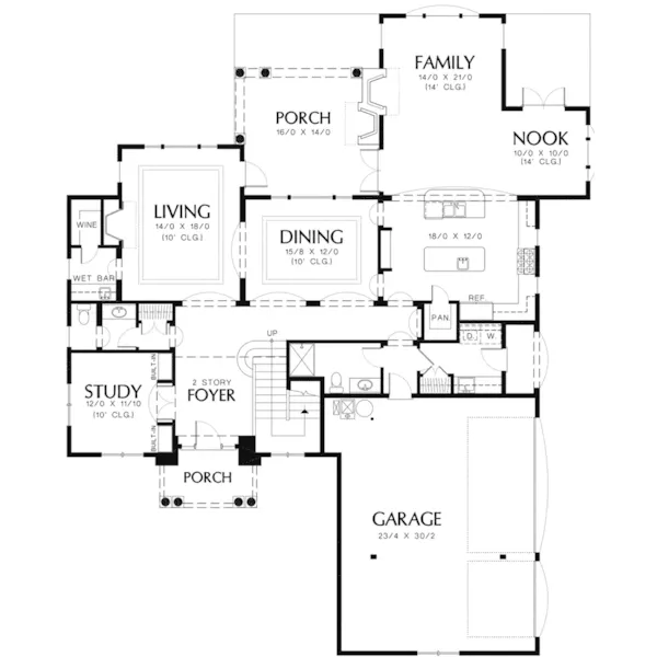 Luxury House Plan First Floor - Vreeland Luxury Home 011S-0035 - Shop House Plans and More