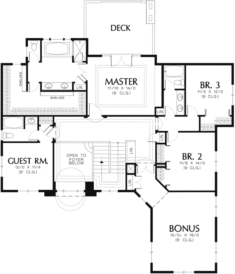 Mediterranean House Plan Second Floor - Vreeland Luxury Home 011S-0035 - Shop House Plans and More