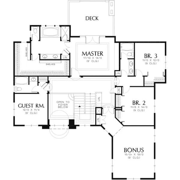 Luxury House Plan Second Floor - Vreeland Luxury Home 011S-0035 - Shop House Plans and More