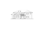 Mediterranean House Plan Rear Elevation - Vreeland Luxury Home 011S-0035 - Shop House Plans and More