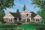 Country French House Plan Front of Home - Grand Hollow Craftsman Home 011S-0037 - Search House Plans and More