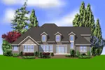 Luxury House Plan Rear Photo 01 - Grand Hollow Craftsman Home 011S-0037 - Search House Plans and More