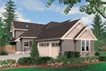 Country French House Plan Side View Photo - Grand Hollow Craftsman Home 011S-0037 - Search House Plans and More
