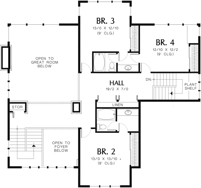 Contemporary House Plan Second Floor - Sidney Manor Luxury Home 011S-0040 - Shop House Plans and More