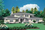 Modern House Plan Front Image - Sidney Manor Luxury Home 011S-0040 - Shop House Plans and More