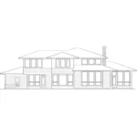 Prairie House Plan Rear Elevation - Sidney Manor Luxury Home 011S-0040 - Shop House Plans and More