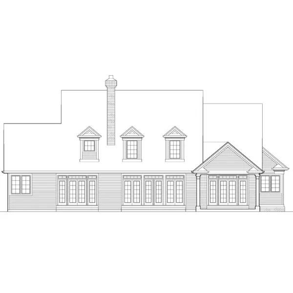 Southern House Plan Rear Elevation - Saltspring Luxury Home 011S-0041 - Shop House Plans and More