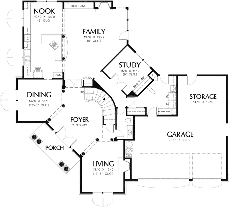 Traditional House Plan First Floor - Centralia Luxury Home 011S-0042 - Search House Plans and More