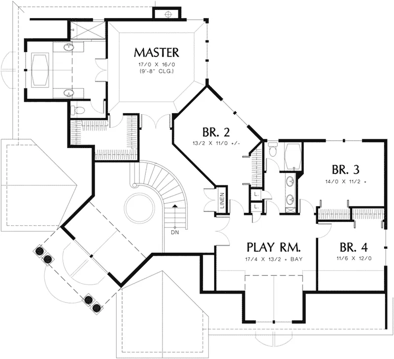 Traditional House Plan Second Floor - Centralia Luxury Home 011S-0042 - Search House Plans and More