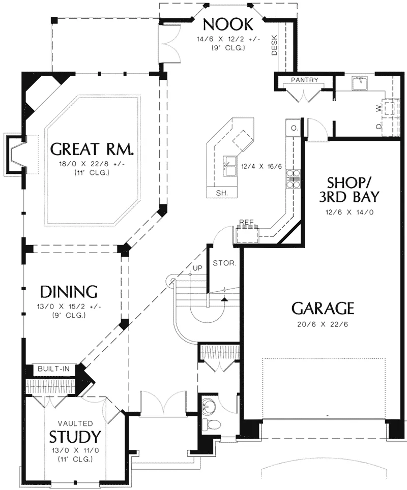 European House Plan First Floor - Sloan Luxury European Home 011S-0046 - Shop House Plans and More
