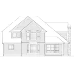 Arts & Crafts House Plan Rear Elevation - Sloan Luxury European Home 011S-0046 - Shop House Plans and More