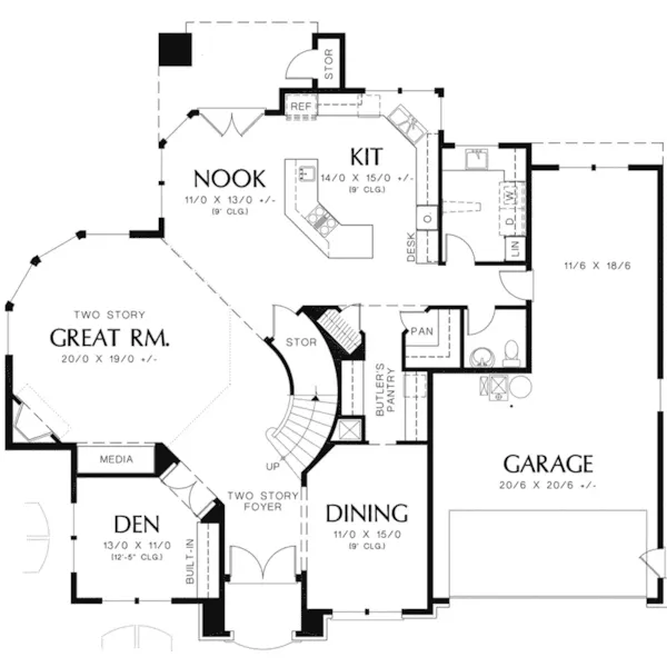 Rustic House Plan First Floor - Bonifay Place Traditional Home 011S-0047 - Shop House Plans and More