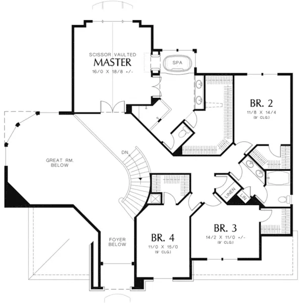 Rustic House Plan Second Floor - Bonifay Place Traditional Home 011S-0047 - Shop House Plans and More