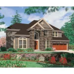 Rustic House Plan Front of House 011S-0047