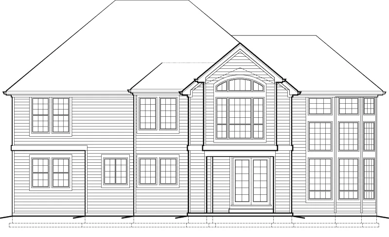 Traditional House Plan Rear Elevation - Bonifay Place Traditional Home 011S-0047 - Shop House Plans and More