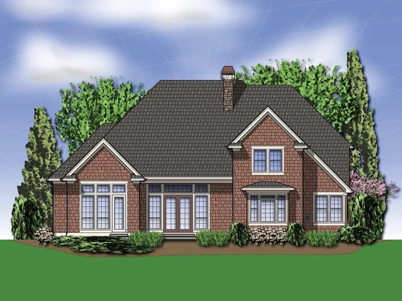 Rear Photo 01 - Abbot Walk Luxury Home 011S-0048 - Shop House Plans and More
