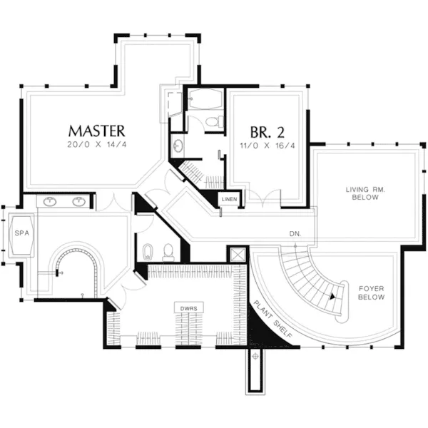 Luxury House Plan Second Floor - Outlook Prairie Style Home 011S-0050 - Shop House Plans and More