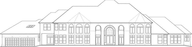 Sunbelt House Plan Rear Elevation - La Casa Mediterranean Home 011S-0051 - Shop House Plans and More