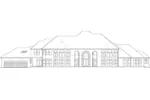 Mediterranean House Plan Rear Elevation - La Casa Mediterranean Home 011S-0051 - Shop House Plans and More