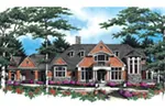 Waterfront House Plan Front Image - Mission Peak Luxury Home 011S-0054 - Shop House Plans and More
